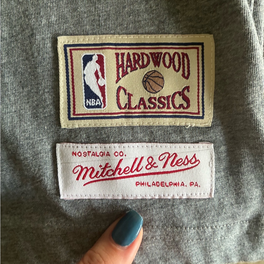 Mitchell & Ness Gray NBA Hardwood Classics Tee